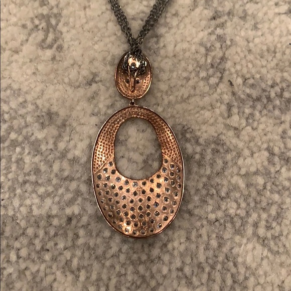 Blinged Out Oval Necklace - Picture 5 of 5